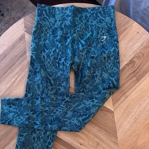 Gymshark Teal Patterned Leggings